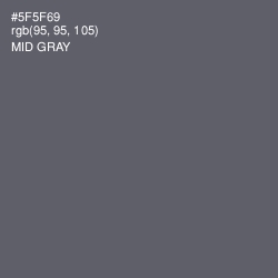 #5F5F69 - Mid Gray Color Image